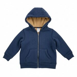 Carter's Baby Boy Hoodie Jacket 18 Months Blue Sherpa Lined Zip Up Winter Warm